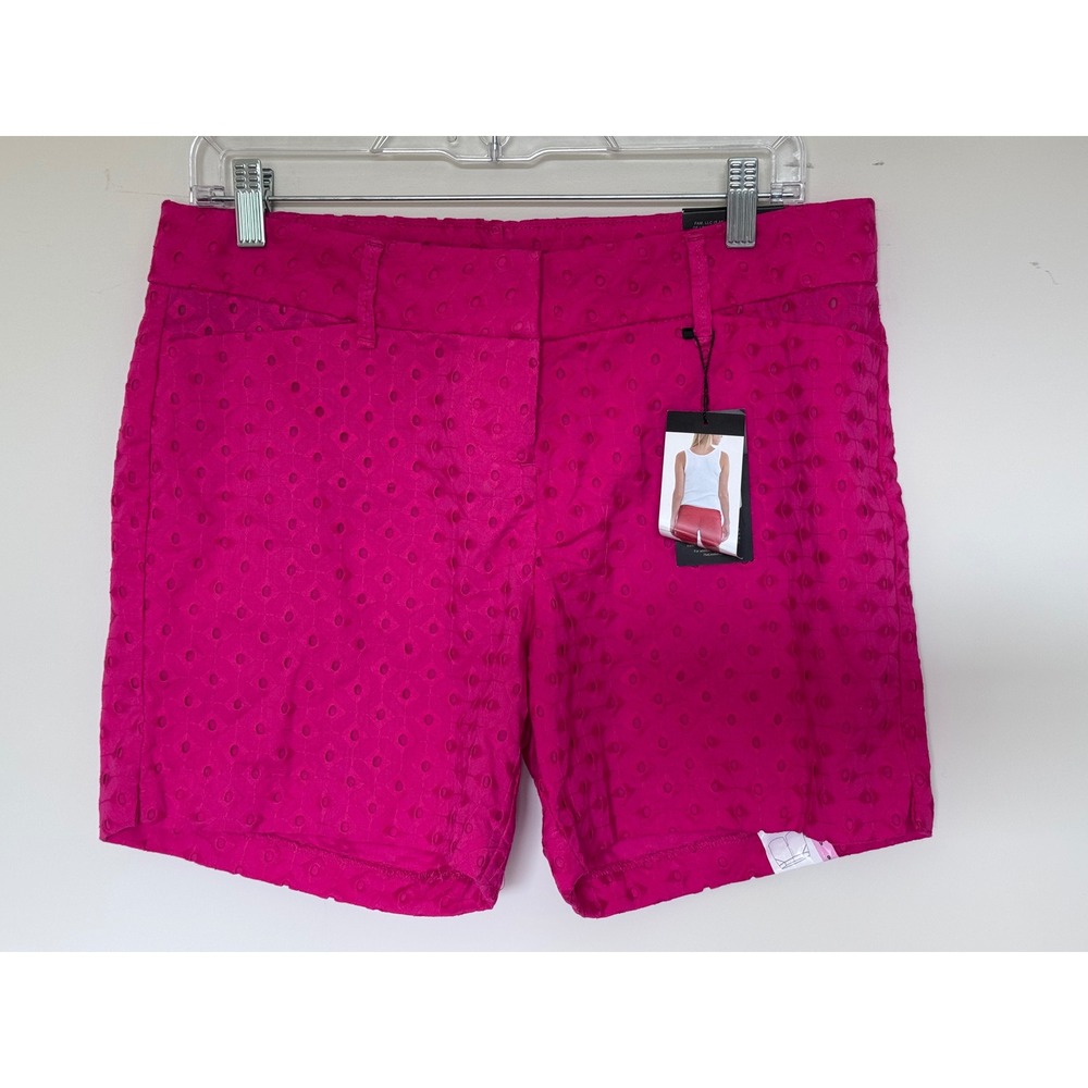 The Limited Hot Pink Eyelet Tailored Shorts Size 6 New NWT colorful bright slim